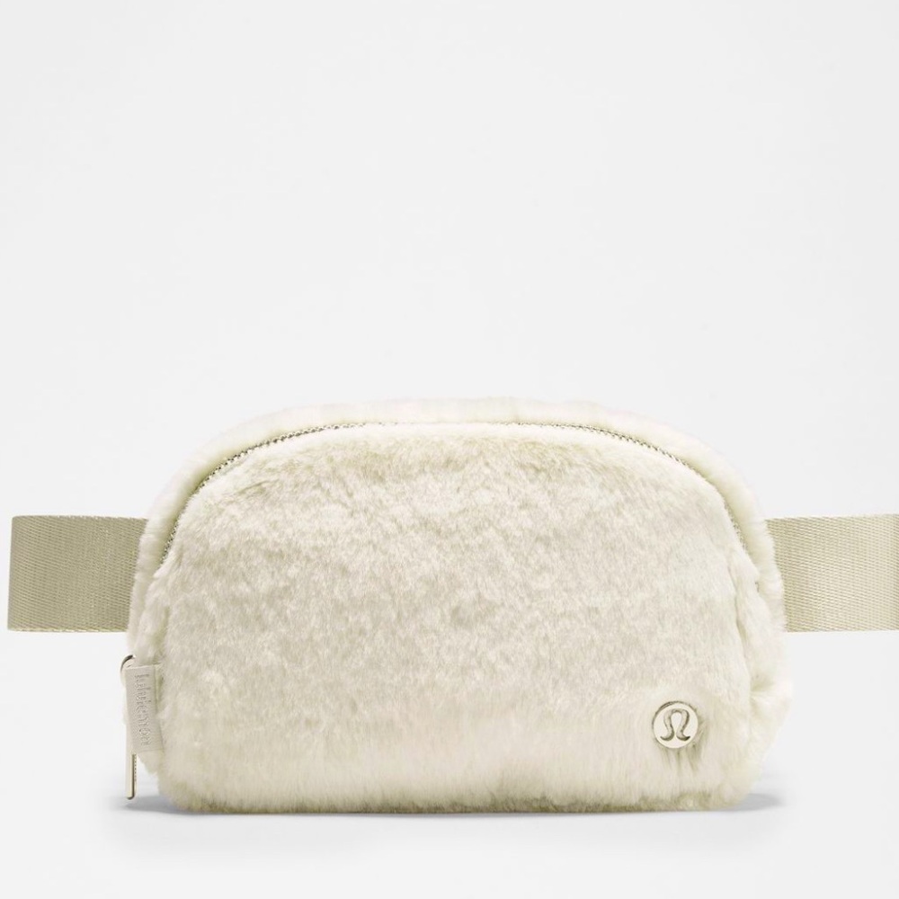 lululemon athletica Cream Faux Fur Belt Bag